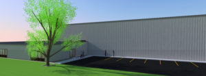 A rendering of McLaughlin Furnace Group’s new facility in Avilla 