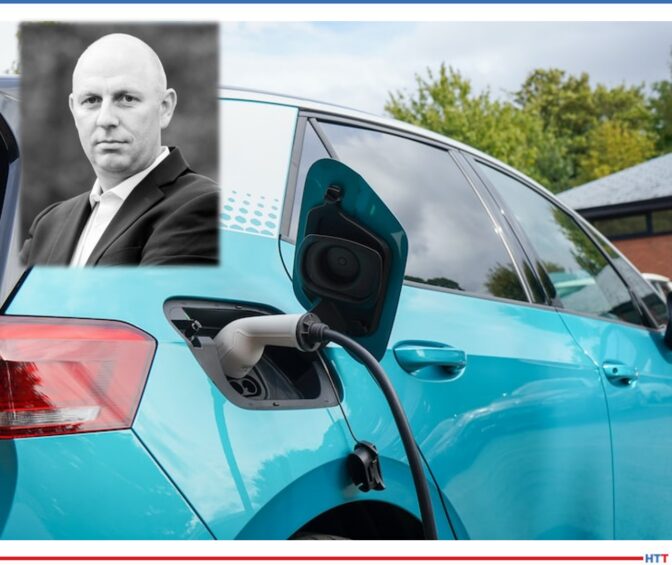 Electric Vehicle Receiving a Charge