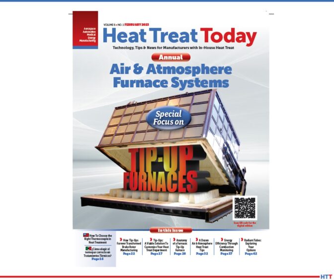 Magazine cover with a tip-up furnace