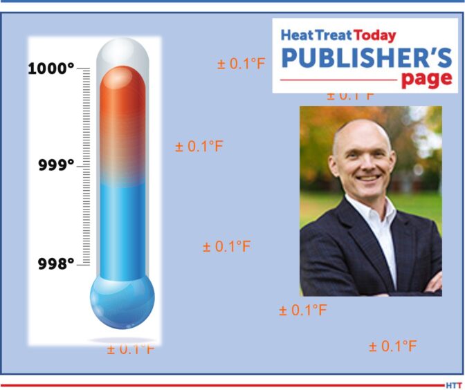 A thermometer registering high temperatures
