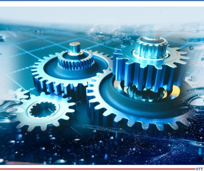 clean gears on a blue background