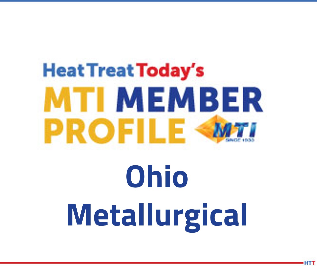 MTI logo and Ohio Metallurgical title