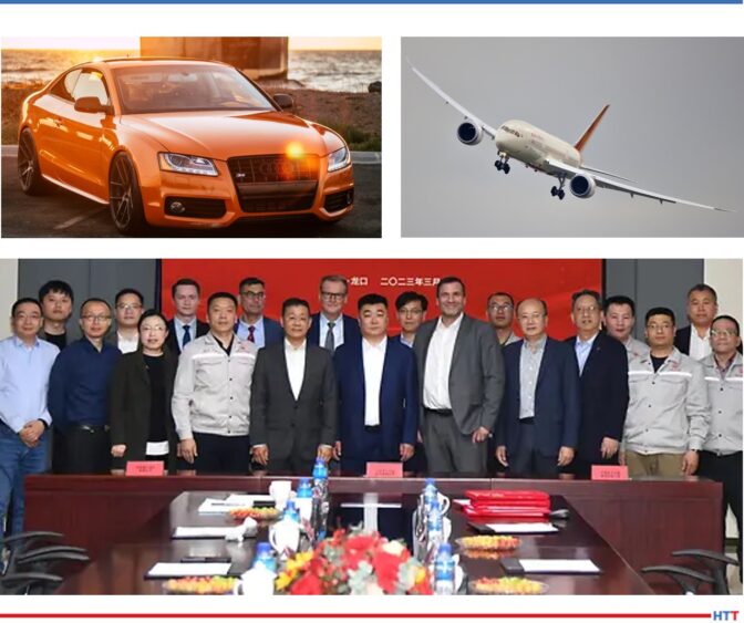 3 smaller pictures: a car, an airplane, and a group of smiling business people