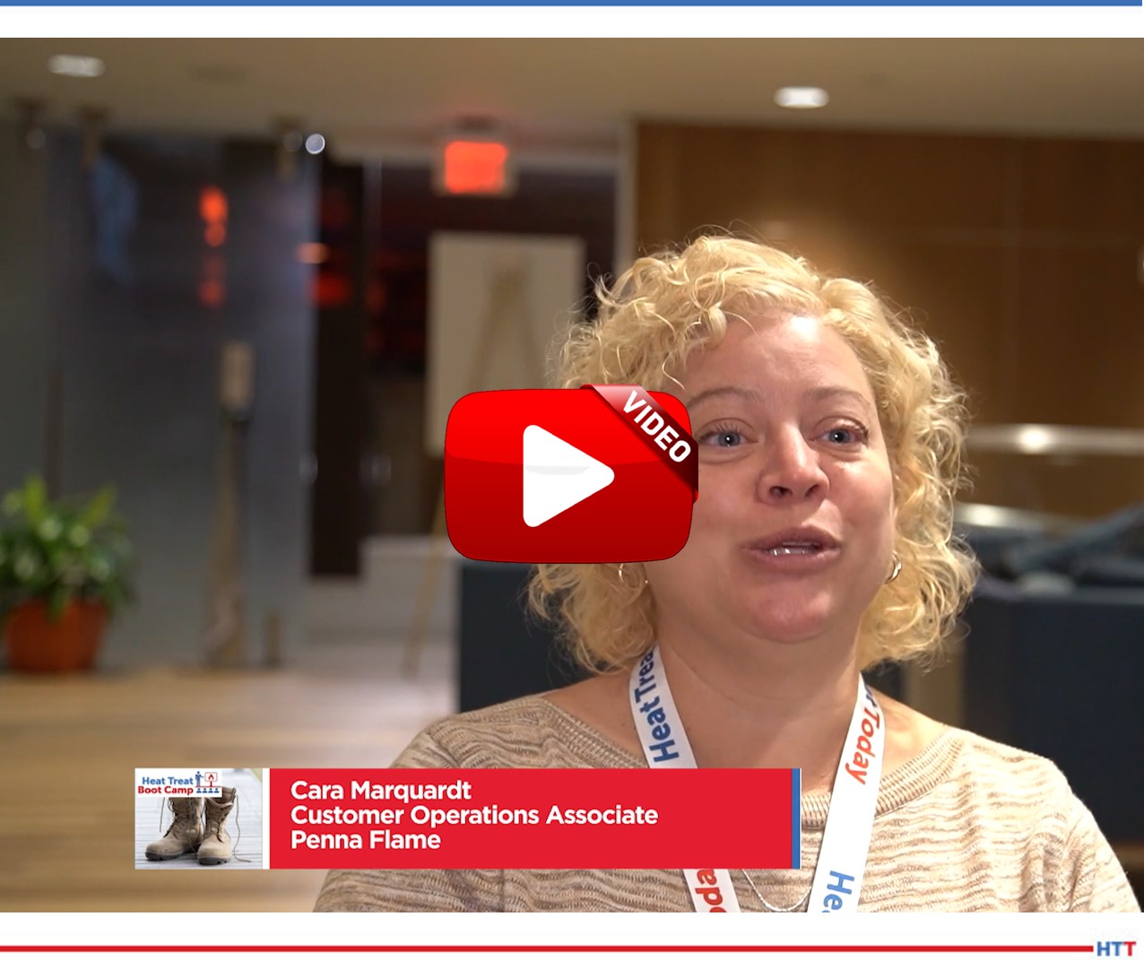 Screenshot of a video clip featuring a lady giving a testimonial