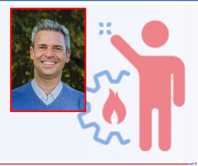 waving figure overlaid with a headshot of Thomas Wingens  