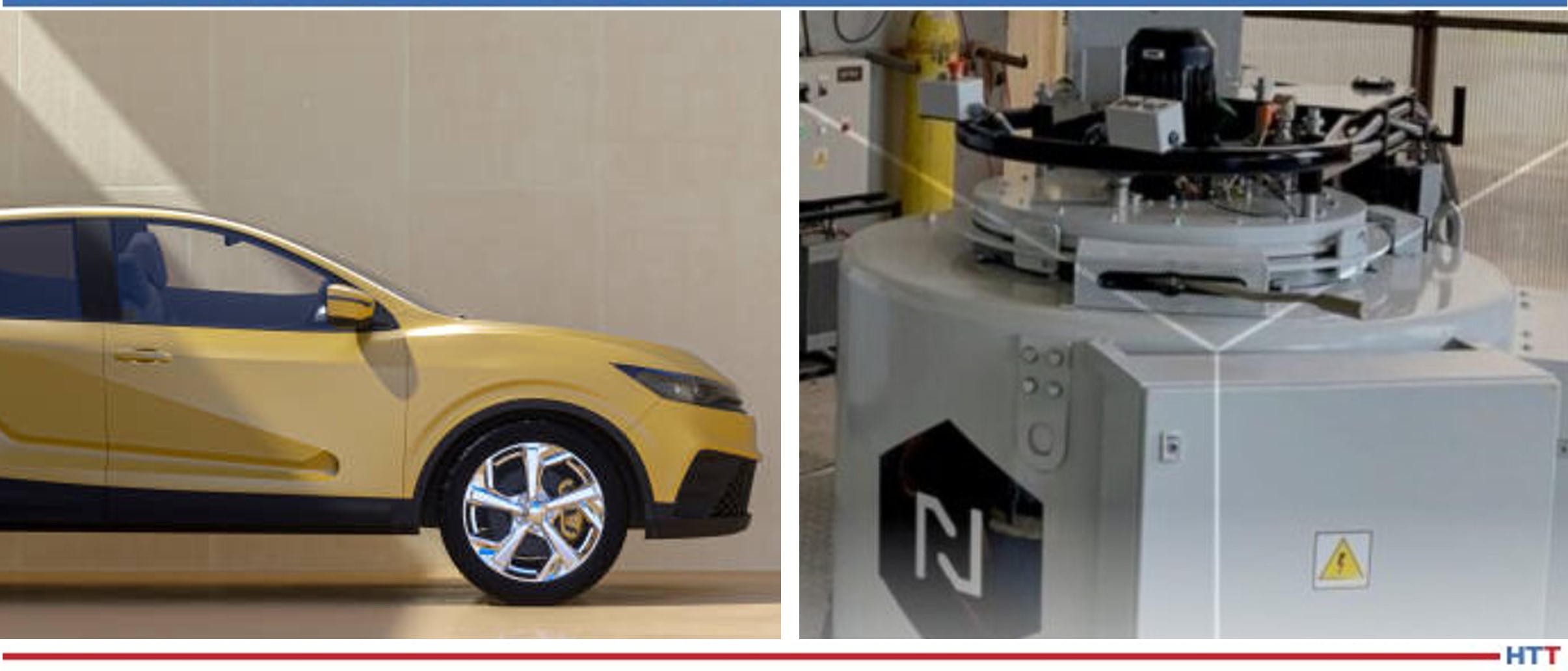 Nitriding furnace next to a car