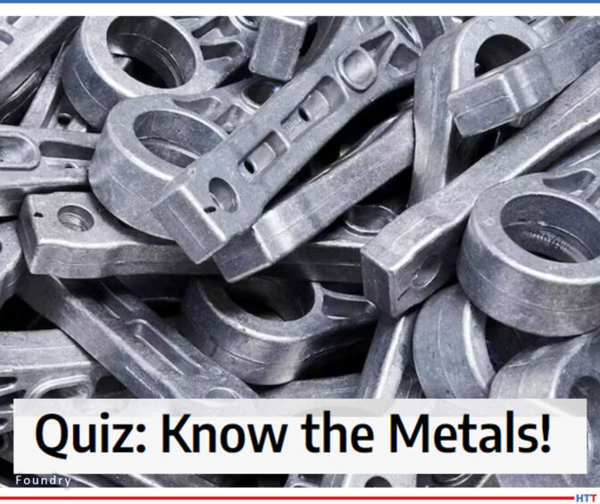  metal pieces with ''Quiz: Know the Metals'' text