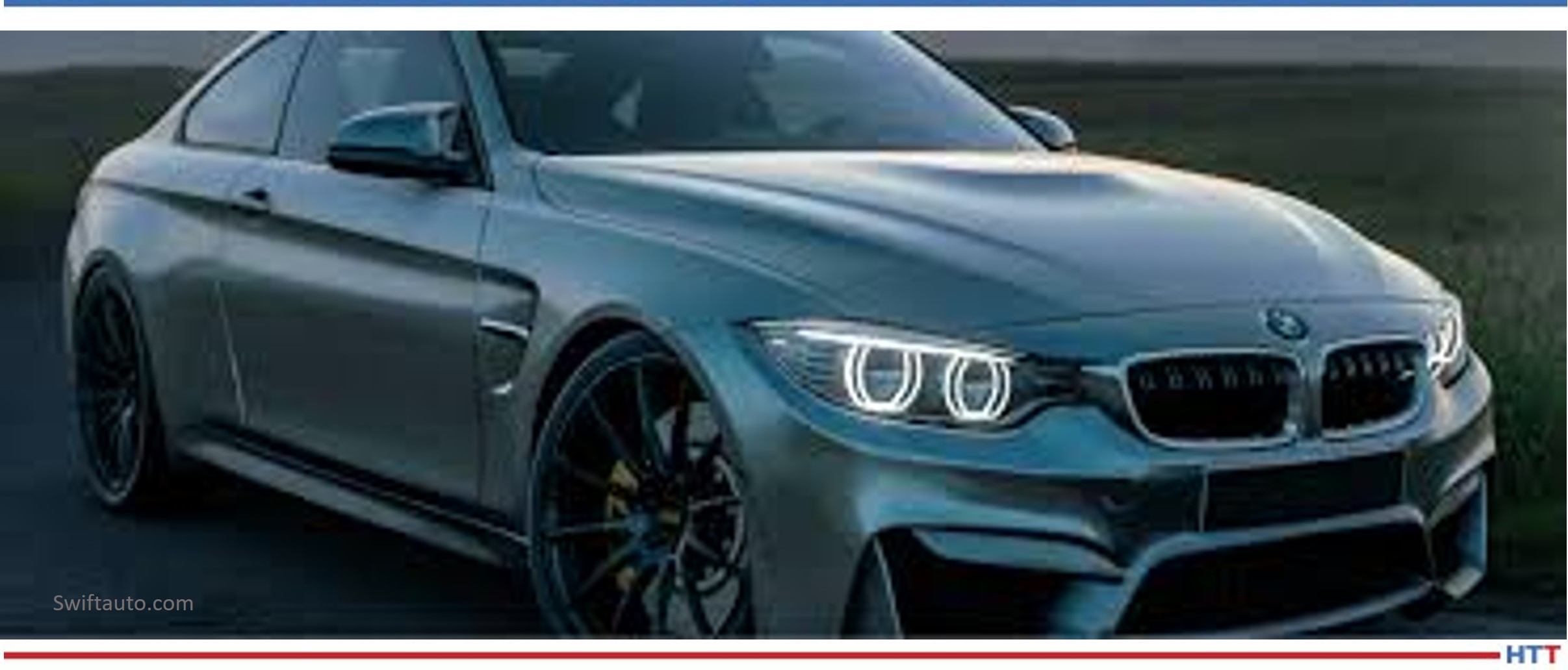 Gray car with dark background