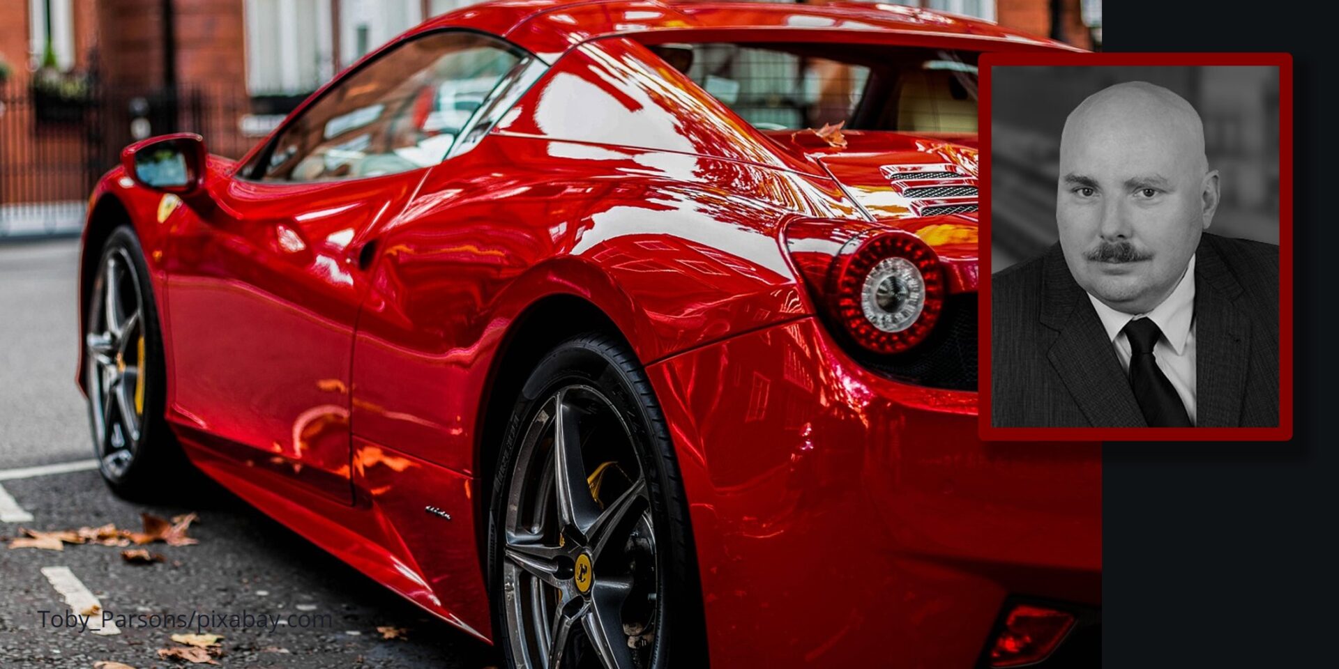 red car with Piotr Skarbiński