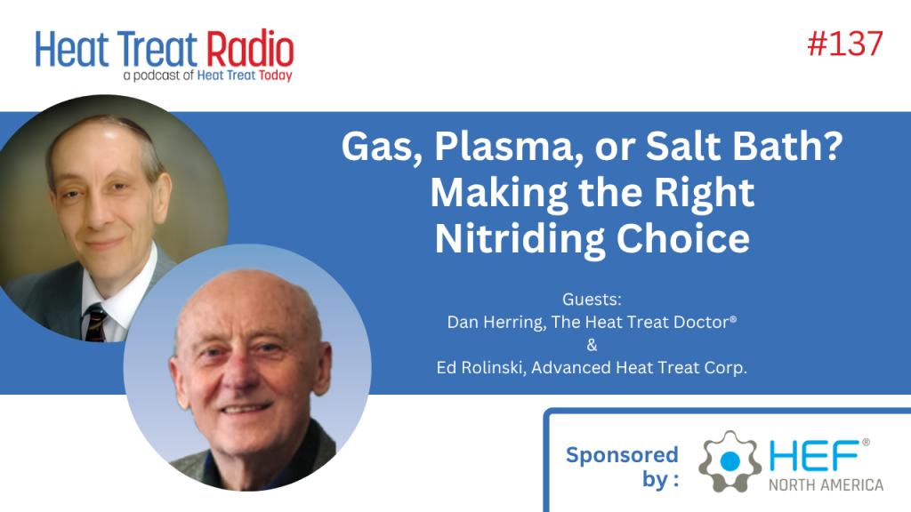 Heat Treat Radio #137: Gas, Plasma, or Salt Bath? Making the Right Nitriding Choice
